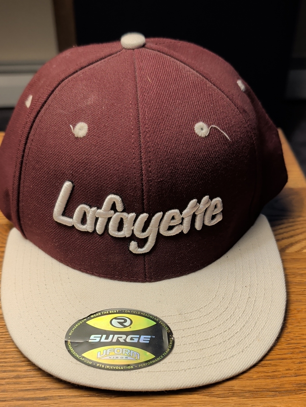 Lafayette Script Baseball Cap - Maroon & Cream
